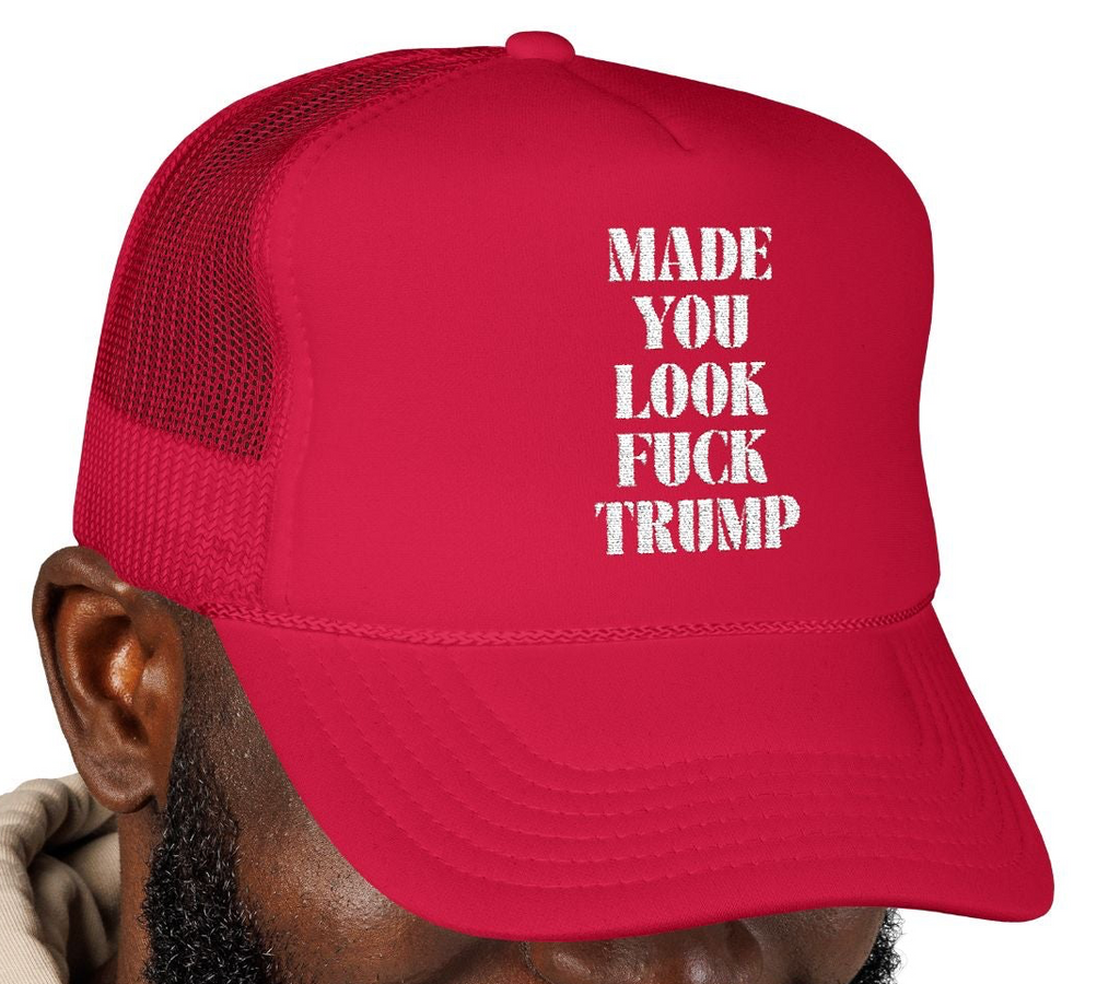 Anti Trump Political Humor Statement Foam Trucker Hat, Funny Mocking MAGA Hat, Embroidered Cap Gift for Protesters, Casual Wear, Summer Accessory