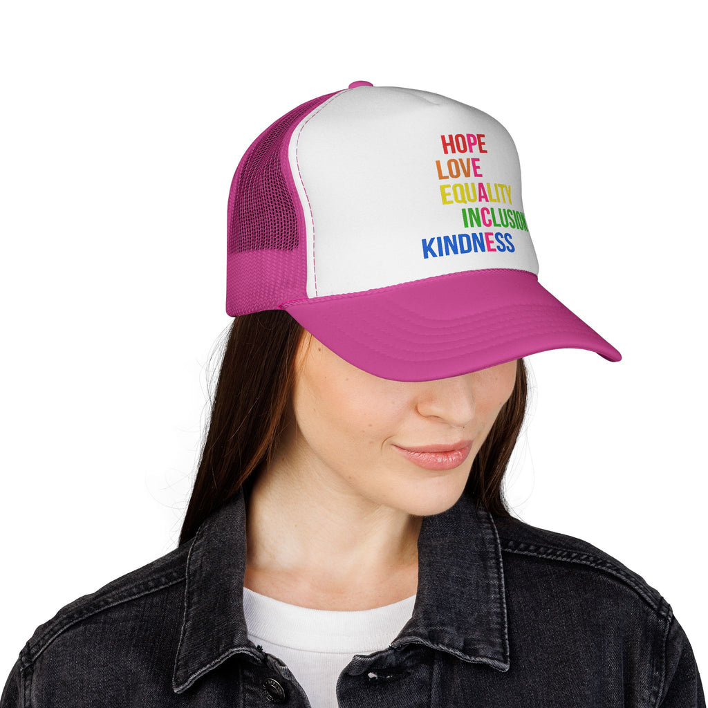 LGBTQ+ Equality Trucker Hat Anti Trump, Human Rights Activist Hat, Pride Parade LGBTQ Headwear, Gender Equality Baseball Cap, Social Justice Protest