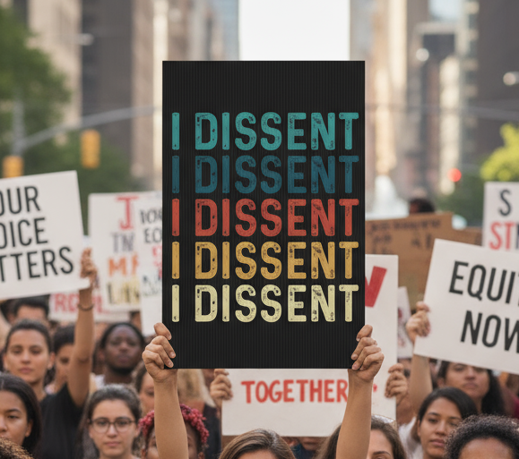 Yard Sign, Anti Trump, Human Rights Activists, I Dissent, Protest Sign, Political Statement, Outdoor Sign, Resist Trump