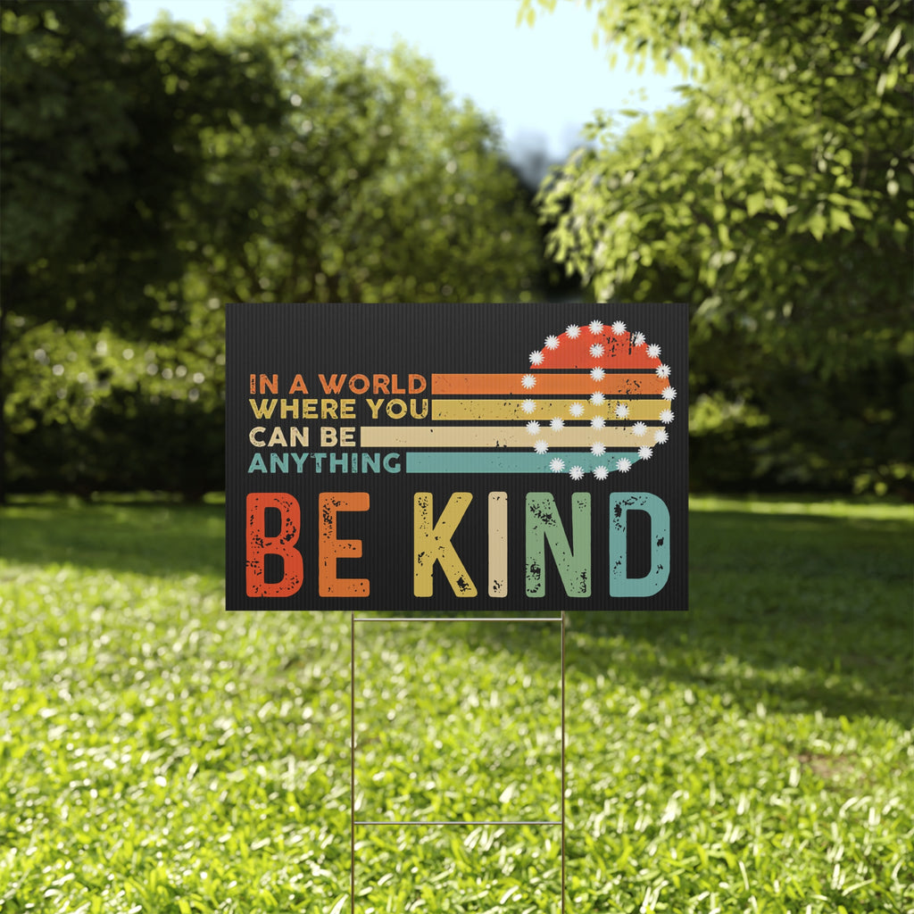 Yard Sign, Be Kind Positive Quotes Equality Not Division, Outdoor Decoration, Lawn Decor, Garden Sign, Inspirational Quote, Political