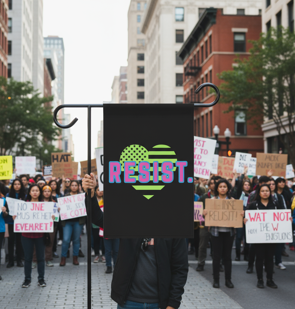 Banner, Resist Anti Trump Political Rights Activists Protest, Resist Flag Garden House Decoration Outdoor Sign, Activist Protester Gift,