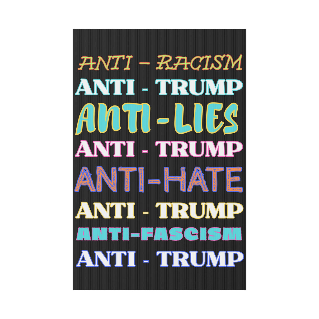 FDT Plastic Yard Sign, Anti Trump Political Activists Protest Equality Inclusion Human Rights, Activism Protesters Movement Poster Home Decor,
