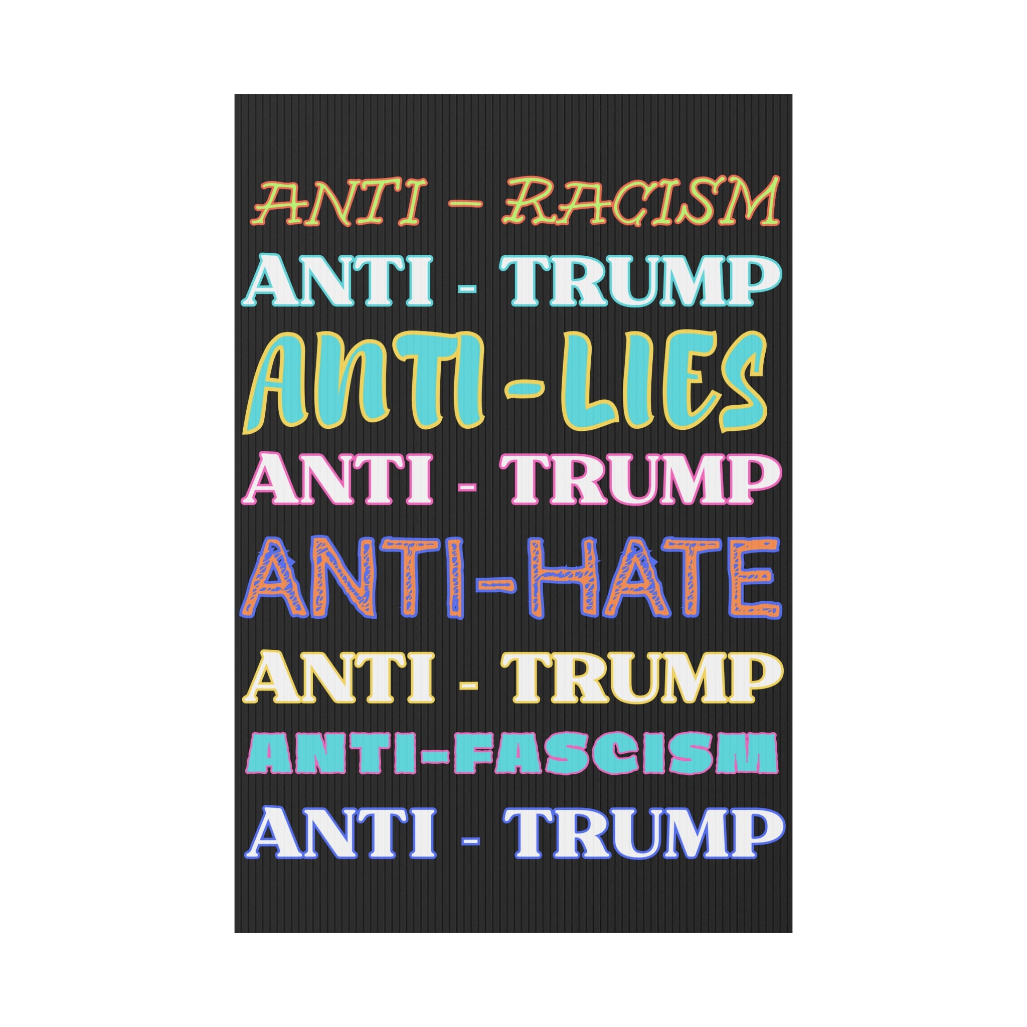 FDT Plastic Yard Sign, Anti Trump Political Activists Protest Equality Inclusion Human Rights, Activism Protesters Movement Poster Home Decor,