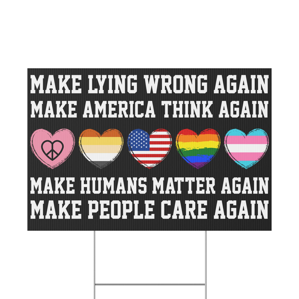 Political Protest Yard Sign, Anti Trump, Resist Movement, Equality, Human Rights Activists, Activist Stake Placard, Protest Banner,