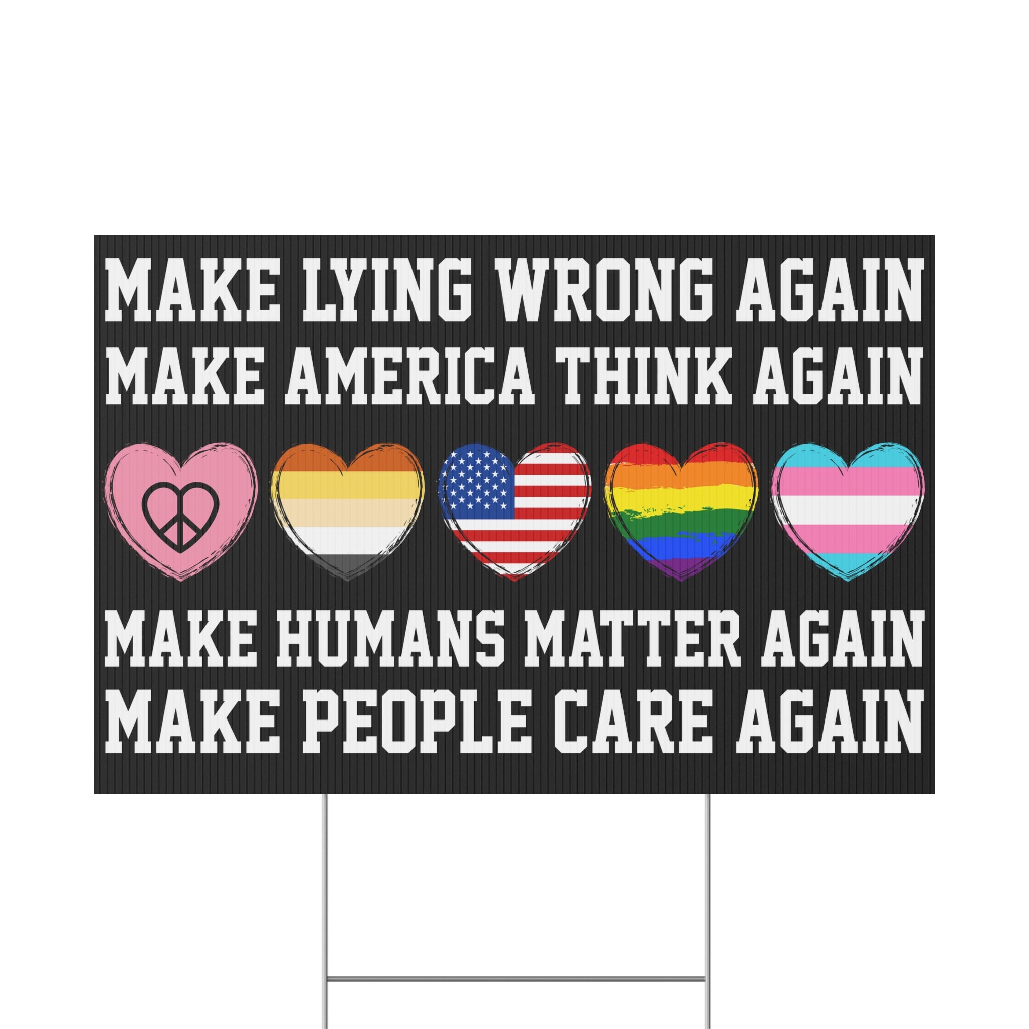 Political Protest Yard Sign, Anti Trump, Resist Movement, Equality, Human Rights Activists, Activist Stake Placard, Protest Banner,