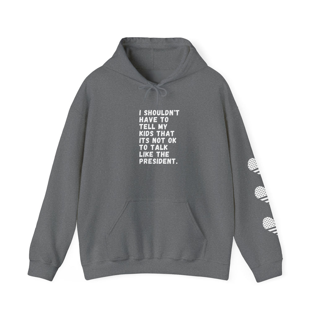 Anti Trump Unisex Heavy Blend™ Hooded Sweatshirt, Save Democracy, No criminals in office, anti bullying - Political Activism, Protest